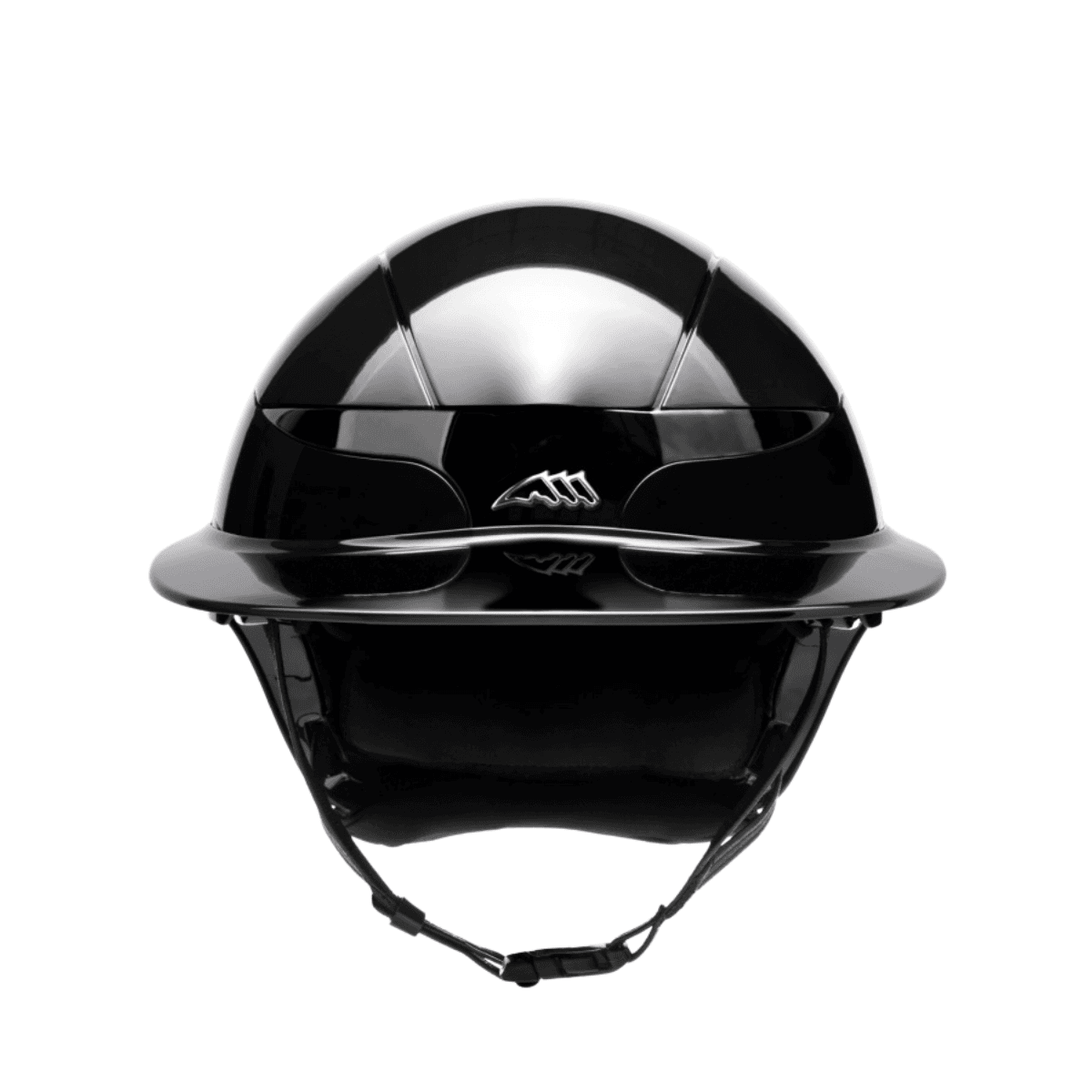 XANTO - glossy black helmet with metallic logo and sun visor