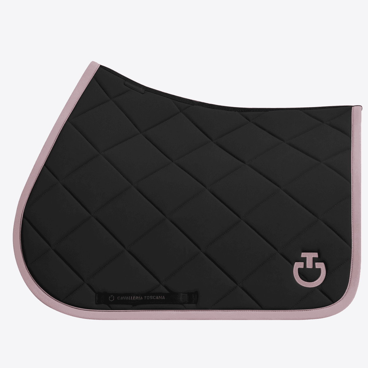 CT Diamond Quilted Jersey Jumping Saddle Pad - Black/Violet ice
