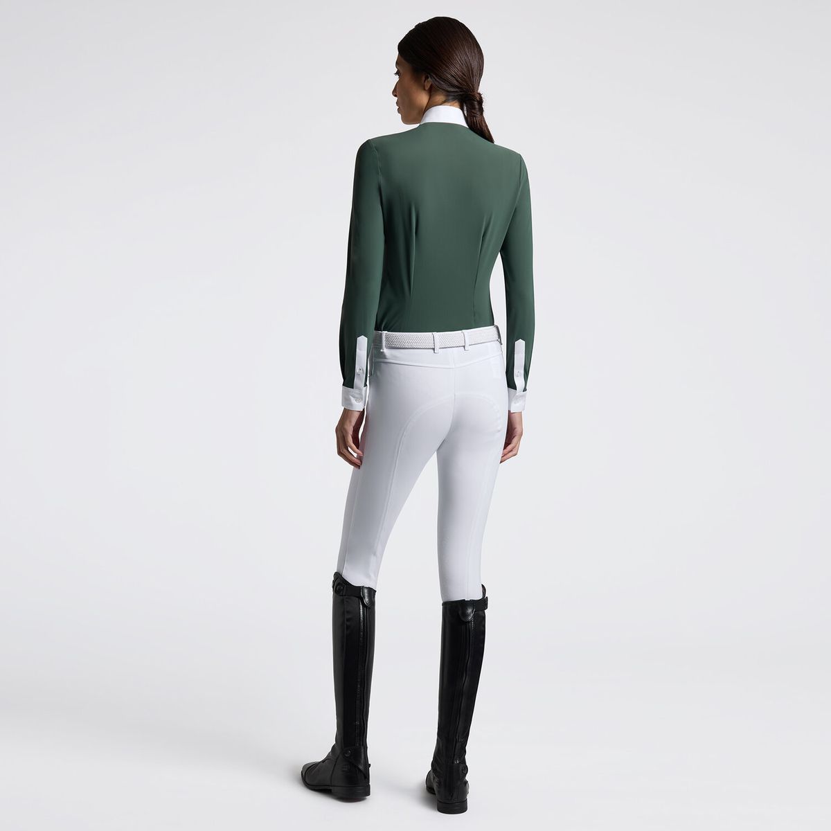 Cavalleria Toscana Women’s Long Sleeve Competition Shirt with Pleated Insert