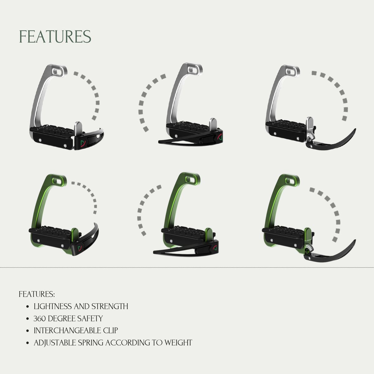 Safe Riding S-Light Sikkerhetsstigbøyler Flamingo Pink 